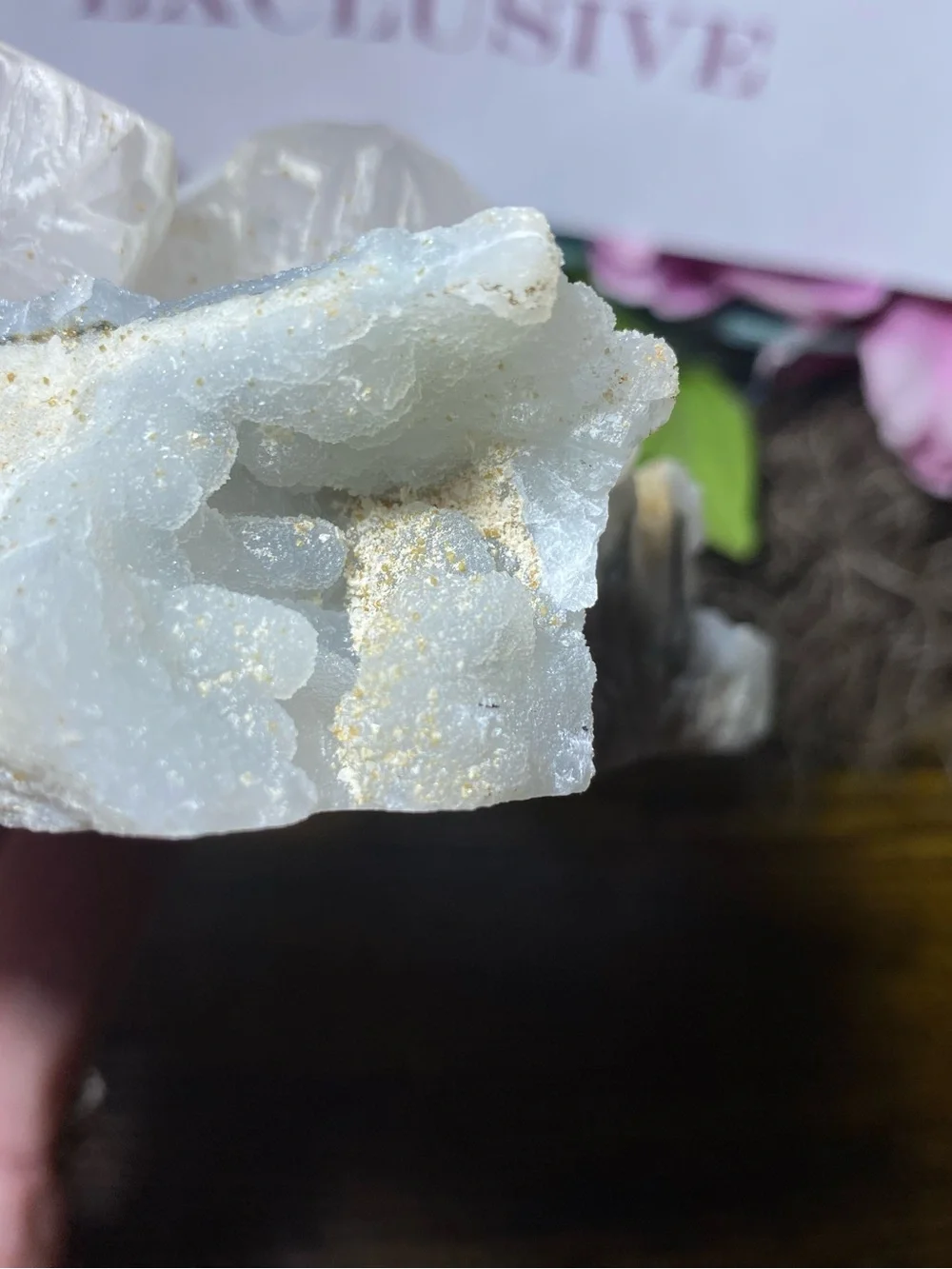 Large Blue Chalcedony & Mangano Calcite